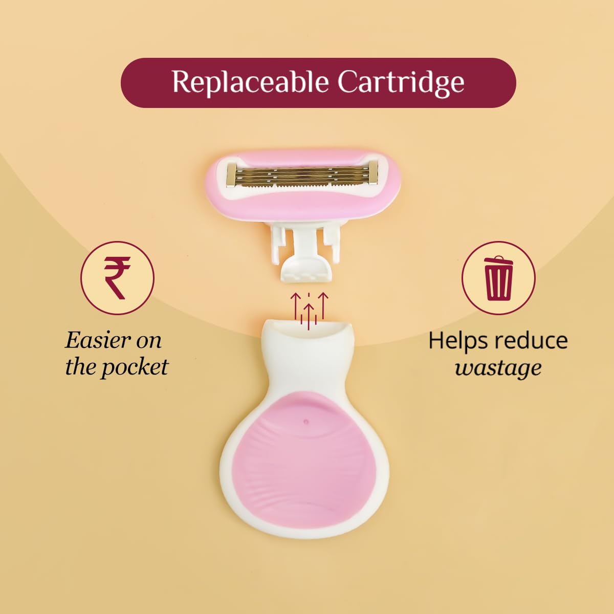 Carmesi Body Razor for Women's Hair Removal |1 Pc | With Travel Case | 5-Blade Precision
