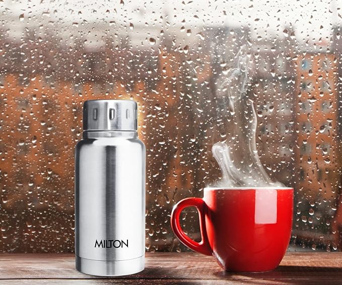 MILTON Elfin Thermosteel Hot and Cold Water Bottle,160ml, Silver