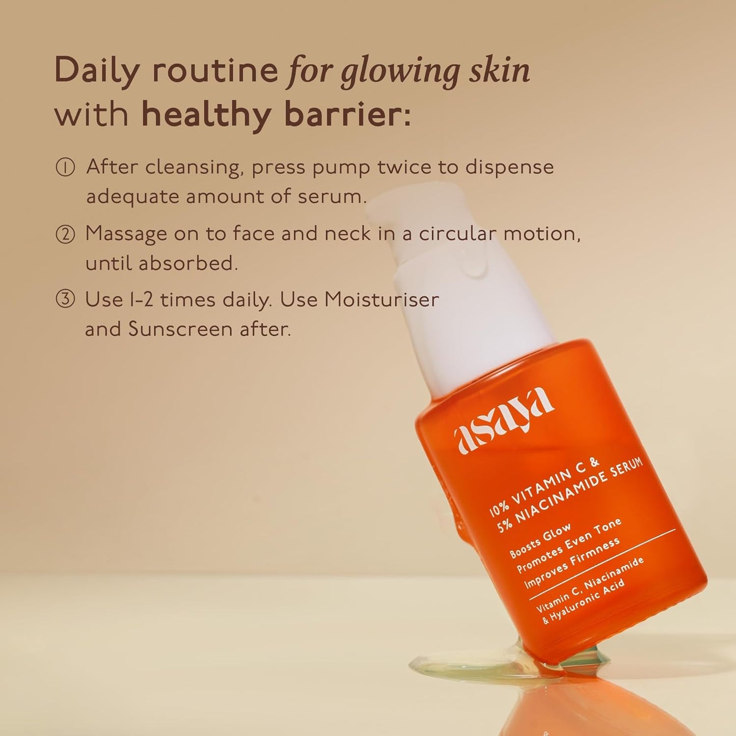 Asaya 10% Vitamin C Face Serum, 30 ml