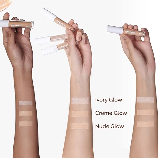 Mamaearth Glow Hydrating Concealer with Vitamin C & Turmeric for 100% Spot Coverage - 03 Nude Glow - 6 ml