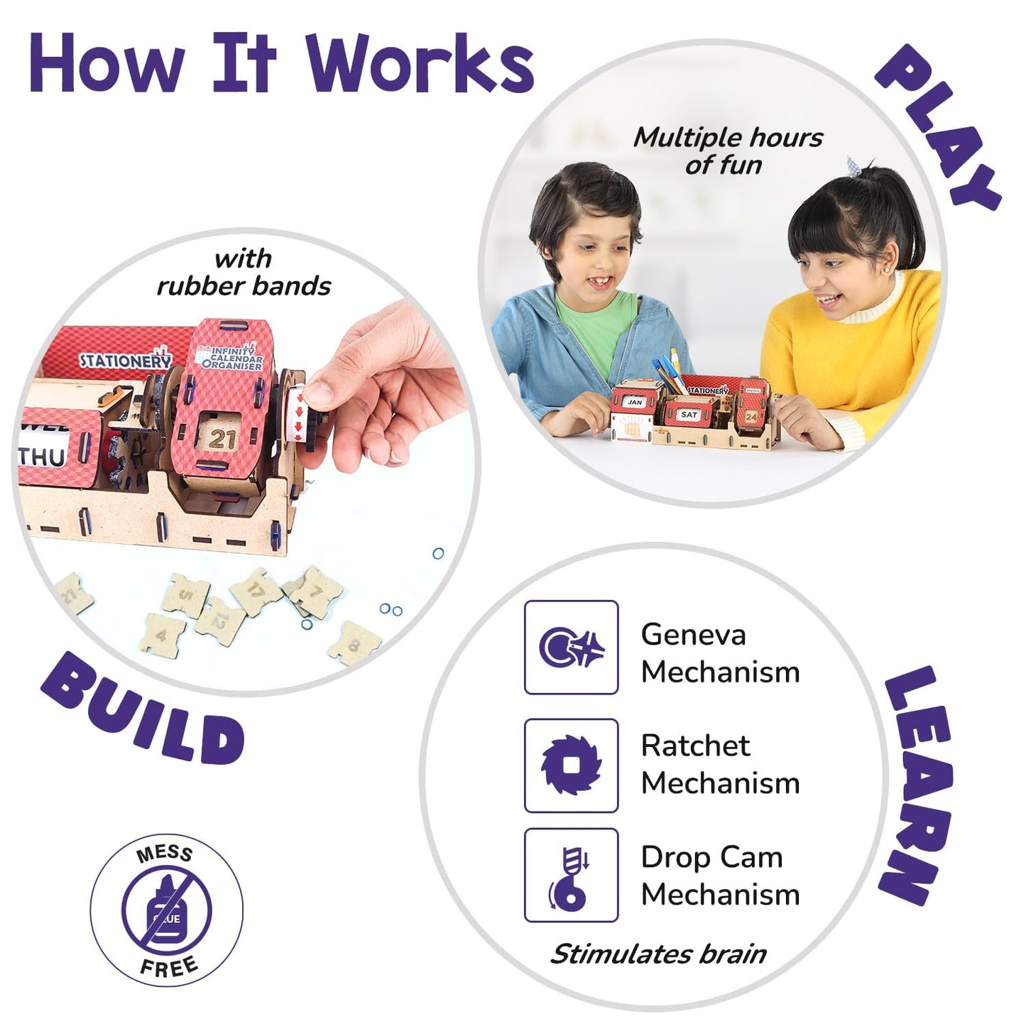 Smartivity DIY Infinity Calendar & Stationary Organizer for Kids Age 8 to 14 Years