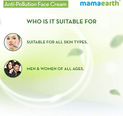 MAMAEARTH AntiPollution Daily Face Cream For Dry & Oily Skin With Turmeric & Pollustop For A Bright Glowing Skin 80 ml