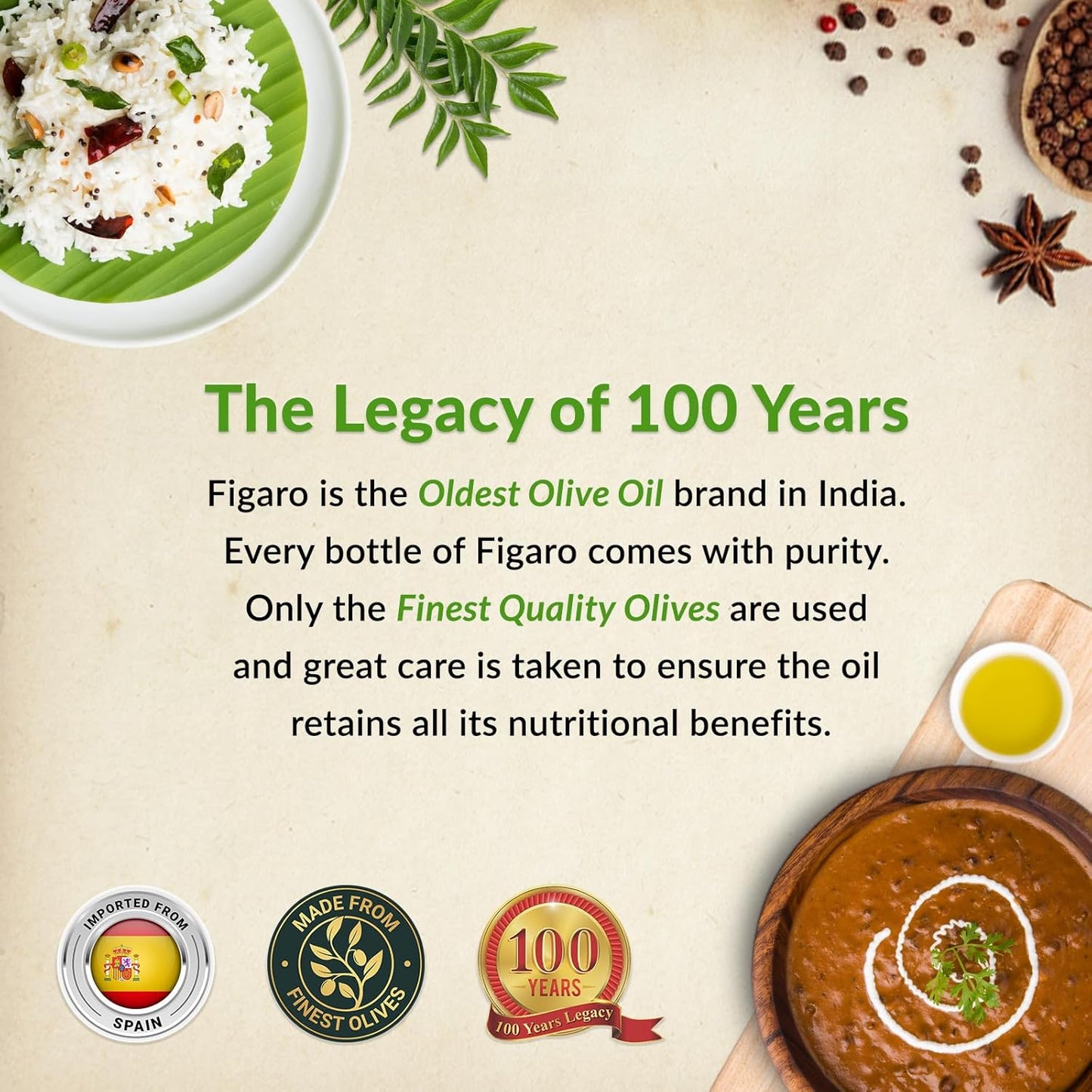 Fígaro Olive Oil- Multipurpose Pure Olive Oil- Imported from Spain- 200ml Tin