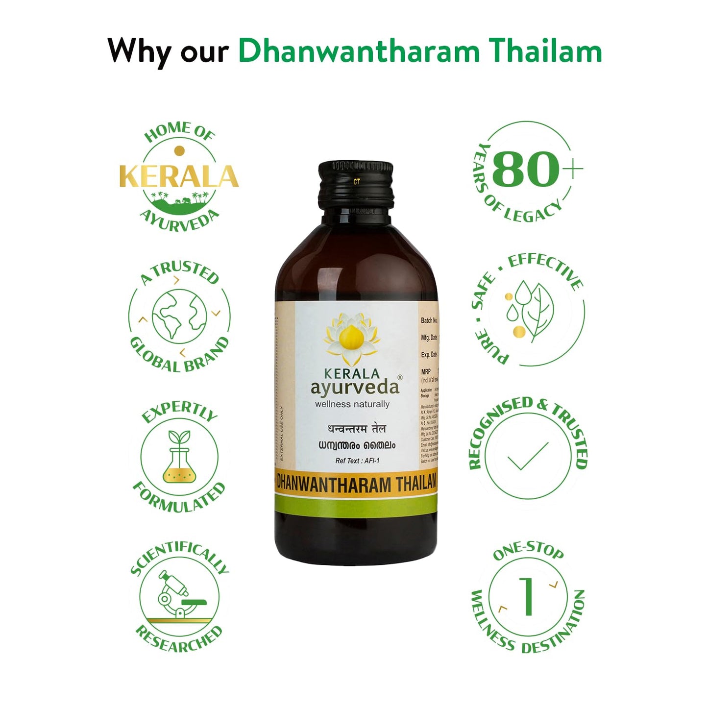 Kerala Ayurveda Dhanwantharam Thailam - 200 ml