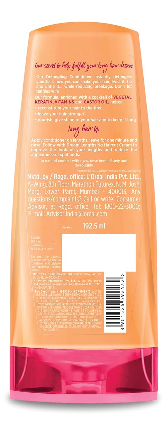 Loreal Paris Conditioner, Nourishes, Repair & Shine, 180ml (Pack of 2)