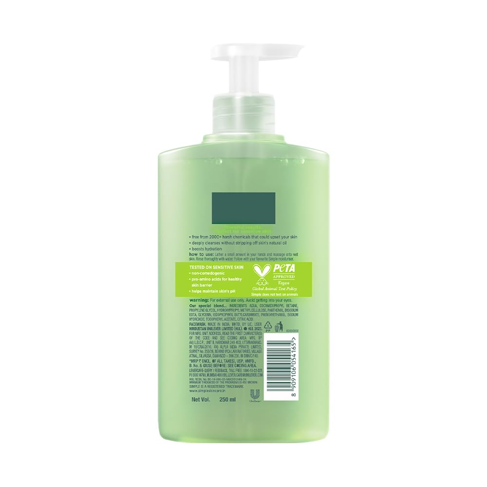 Simple Kind to Skin Refreshing Facial Wash, 250 ml