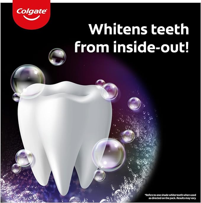 Colgate Visible White O2, Teeth Whitening Toothpaste, Aromatic Mint, 25g, Active Oxygen Technology, Enamel Safe Teeth Whitening Product