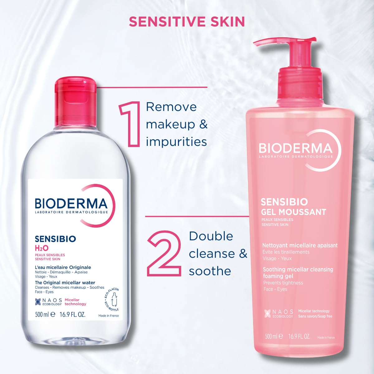 Bioderma Sensibio H2O Daily Soothing Cleanse, 250 ml