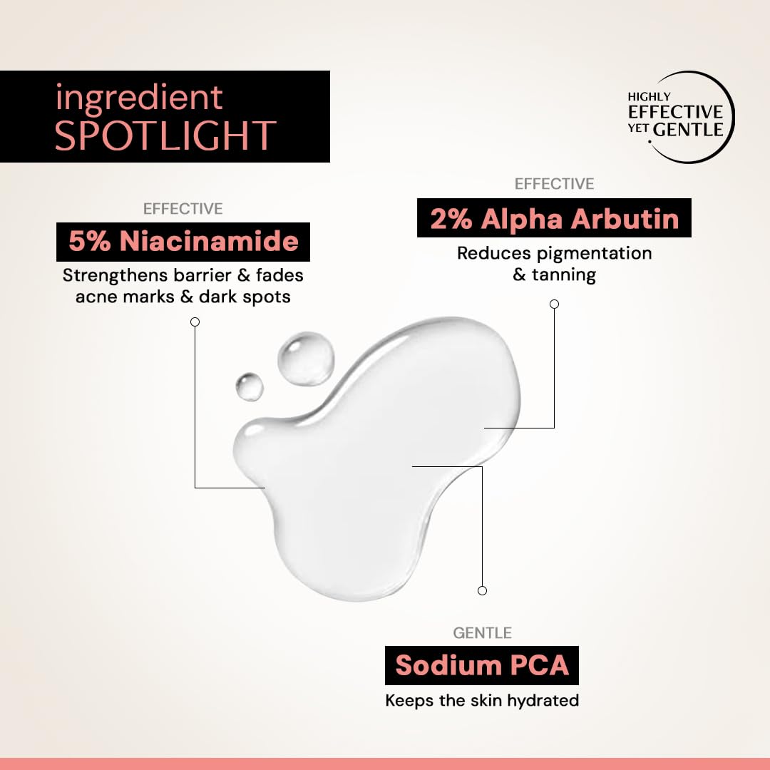 Deconstruct 5% Niacinamide Serum + 2% Alpha Arbutin Clearing Serum, 20 ml