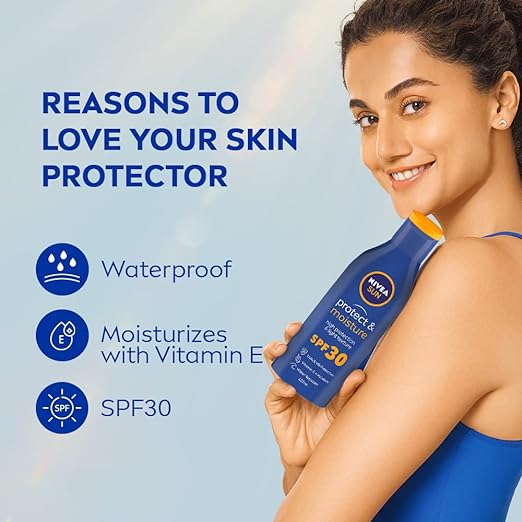 NIVEA SPF 30 Sun Protect and Moisture Sunscreen Lotion - 125ml