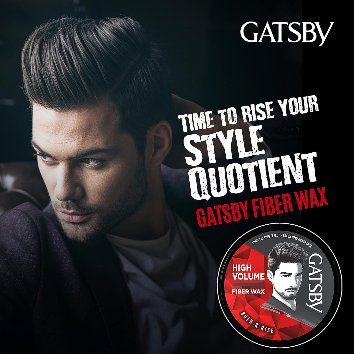 Gatsby Styling Fiber Hair Wax - Bold & Rise, 75 gm