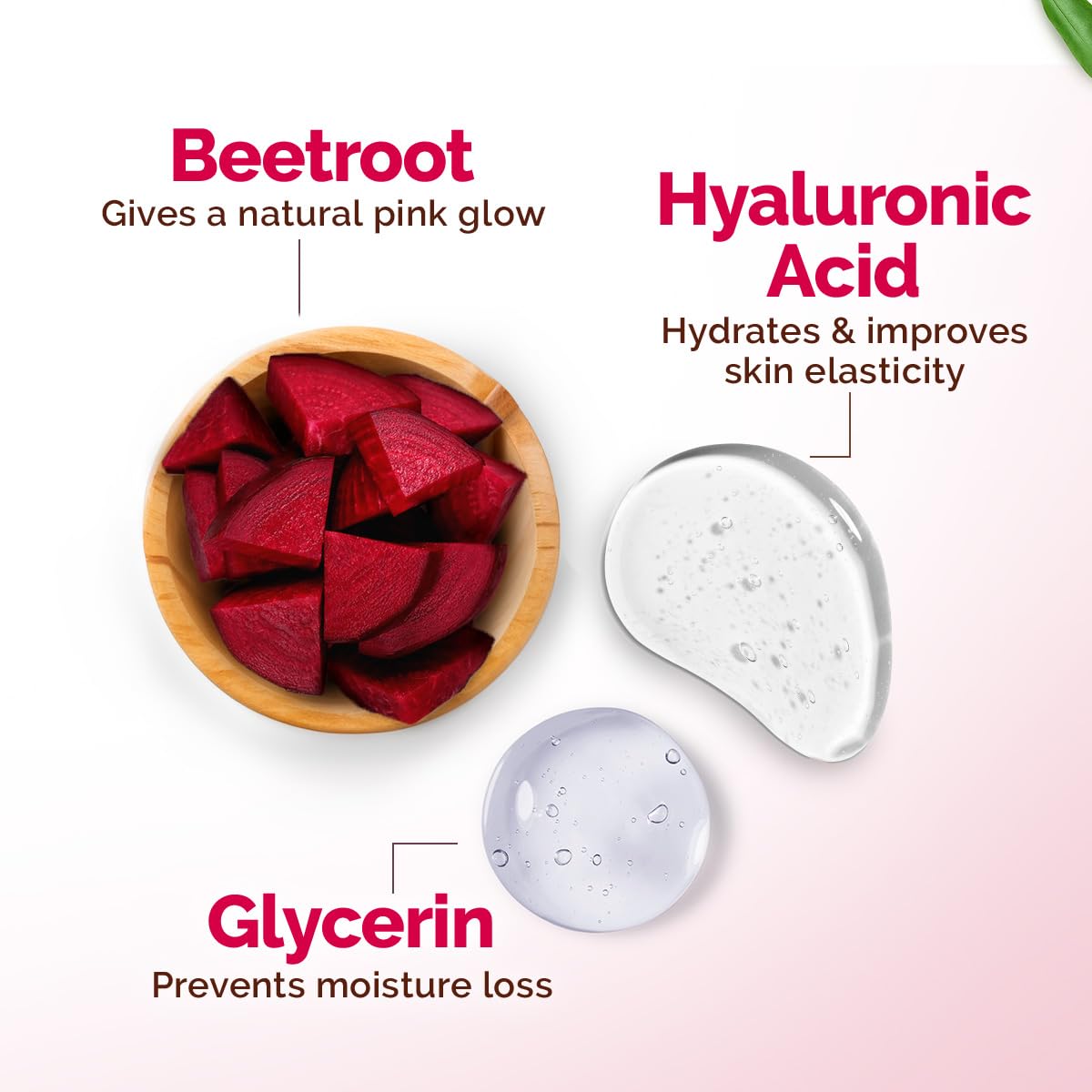 Mamaearth Beetroot Hydraful Light Moisturizing Cream With Beetroot & Hyaluronic Acid|For Hydrated Pink Glow|For Face, Hand & Body|200 G