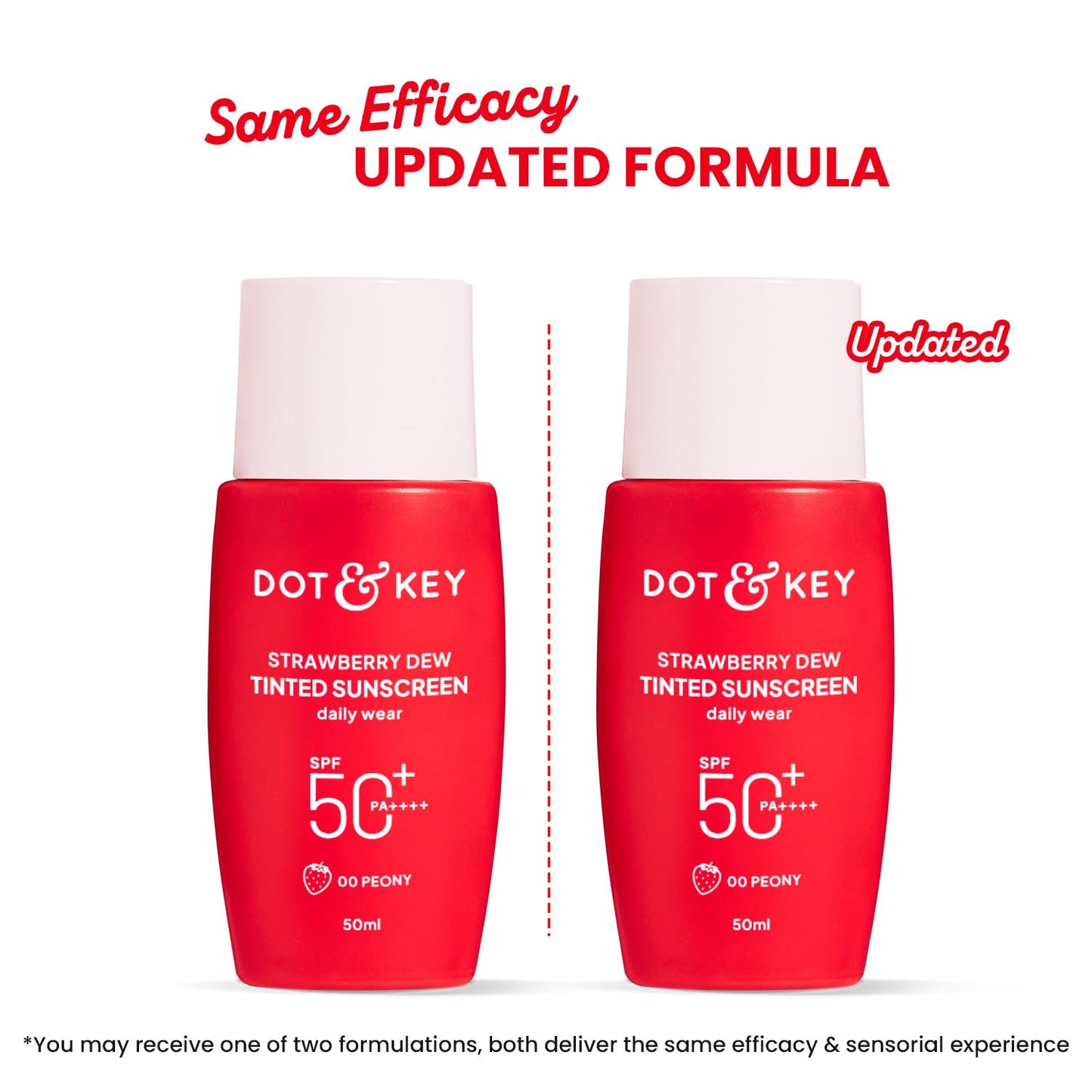 Dot & Key Strawberry Dew Tinted Sunscreen SPF 50+ Pa++++ - 00 Peony, 50 ml