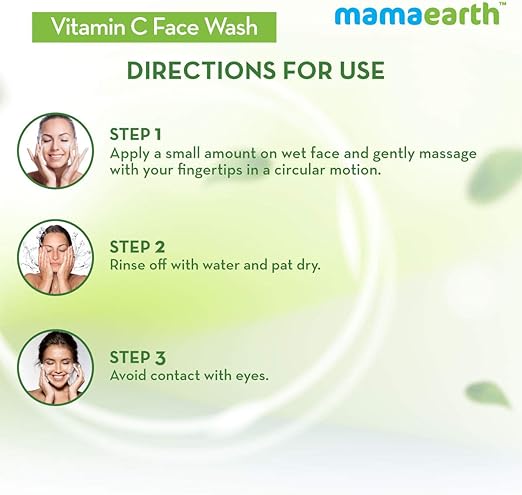 Mamaearth Vitamin C Face Wash with Vitamin C and Turmeric for Illumination Best For Dry | Oily | Sensitive | Normal Skin (100 ml)