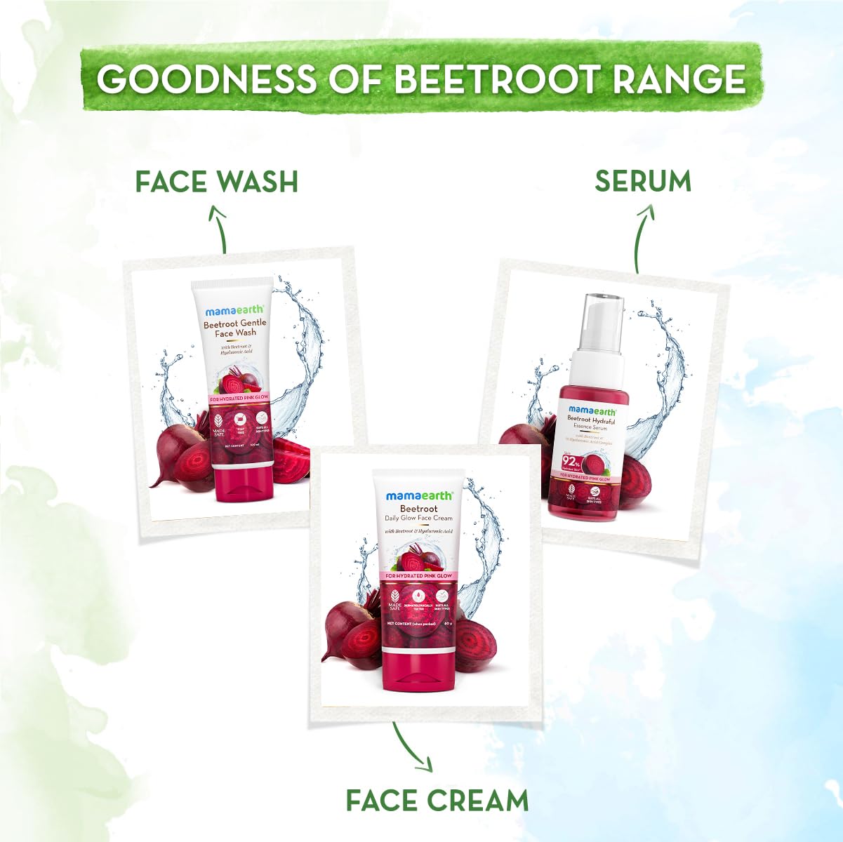 Mamaearth Beetroot Daily Glow Face Cream With Beetroot & Hyaluronic Acid - 80g|Gives Hydrated Pink Glow |Gives Instant Brightening Effect |Lightweight & Non-Greasy