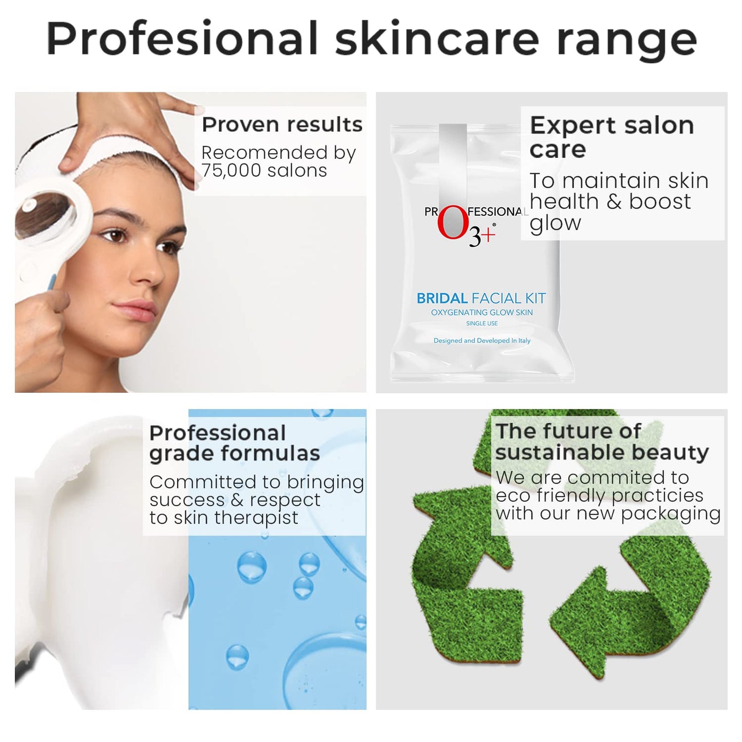 O3+ Bridal Facial Oxygenating Glow Skin Kit, (42g+50ml)
