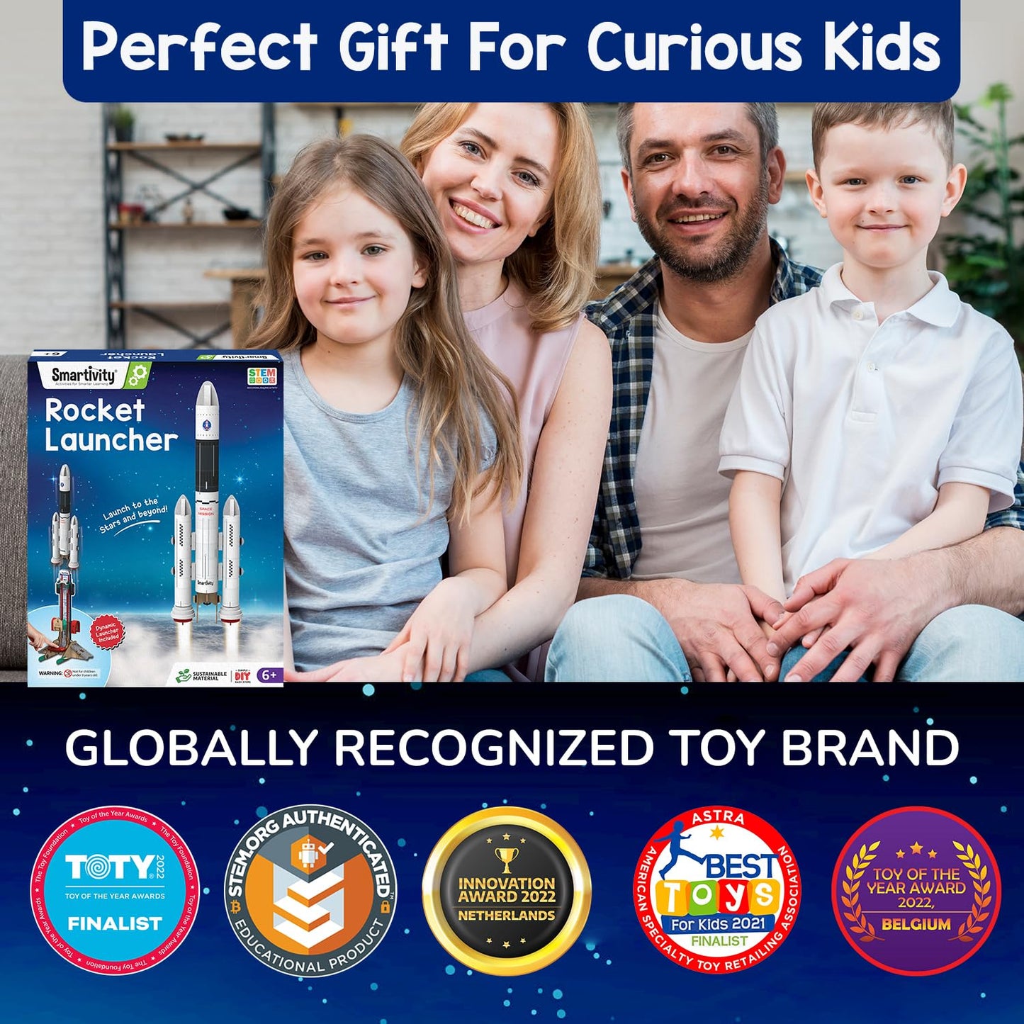 Smartivity Rocket Launcher Kit for Kids 6, 7, 8, 9, 10, 11, 12 Years Old | Build Your Own Rocket and Launcher