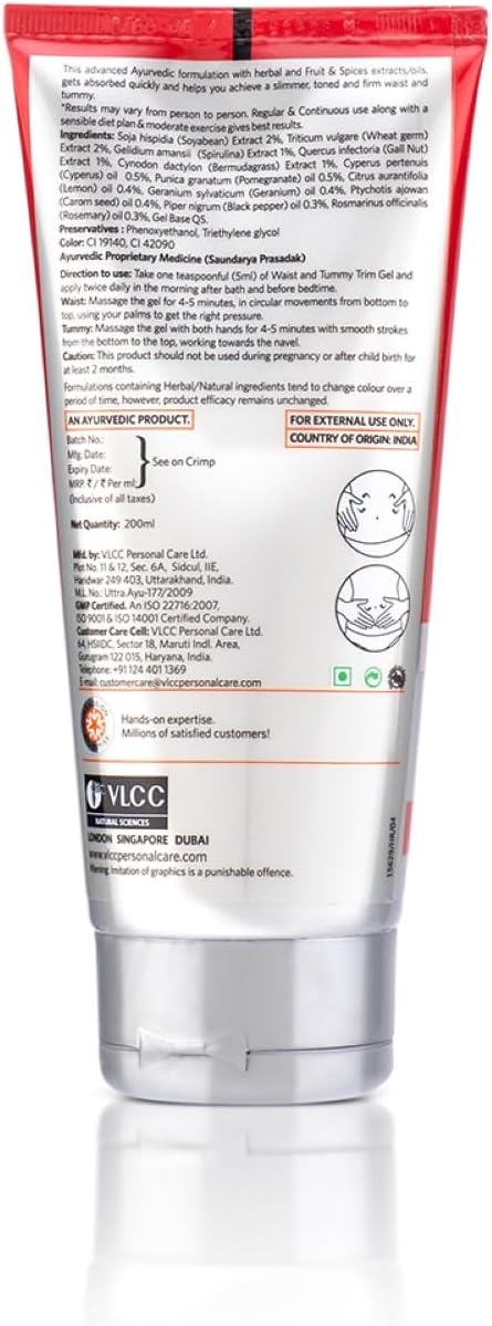 VLCC Shape Up Waist and Tummy Trim Gel New, 200g