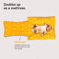 3-in-1 Baby Bed & Sleeping Bag for Newborn, Yellow Flower
