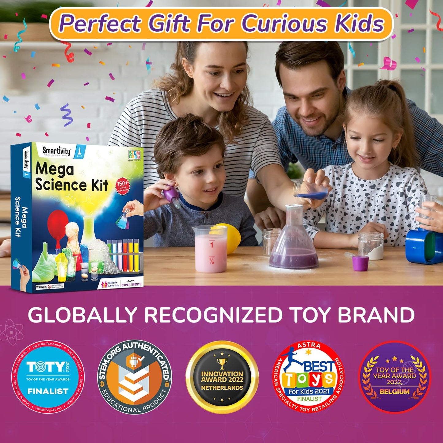 Smartivity Mega Science Kit 150+ Science Experiment Kit for Kids 6 to 14 Years Old