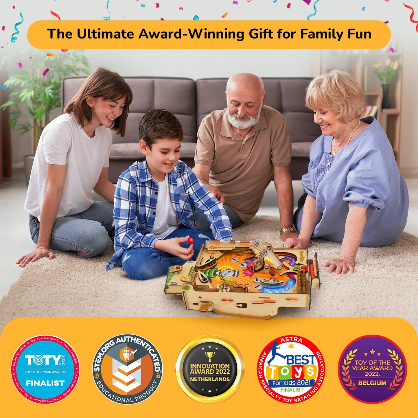 Smartivity Pinball Machine STEM DIY Fun Toy, Educational & Construction based Activity Game Kit for Kids 8 to 14