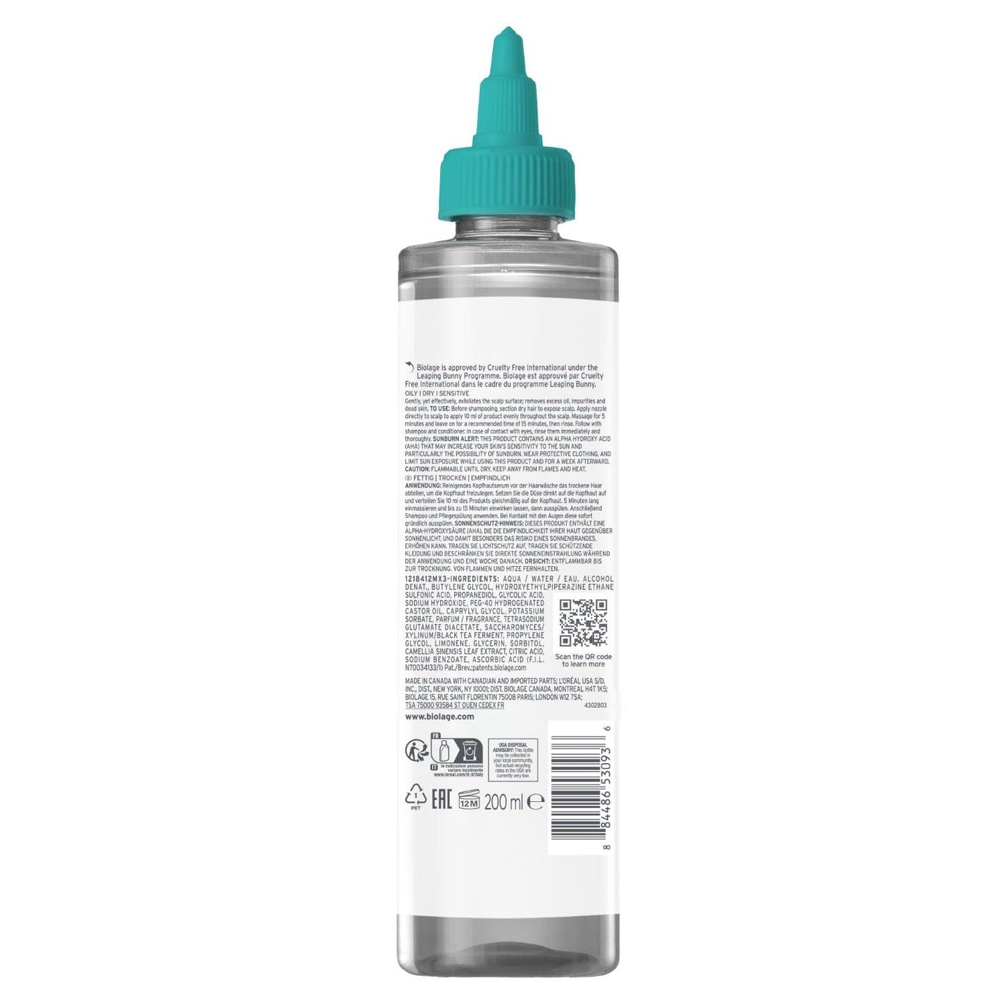 Biolage ScalpSync Concentrate –Scalp Exfoliating & Purifying Treatment, 200 ml