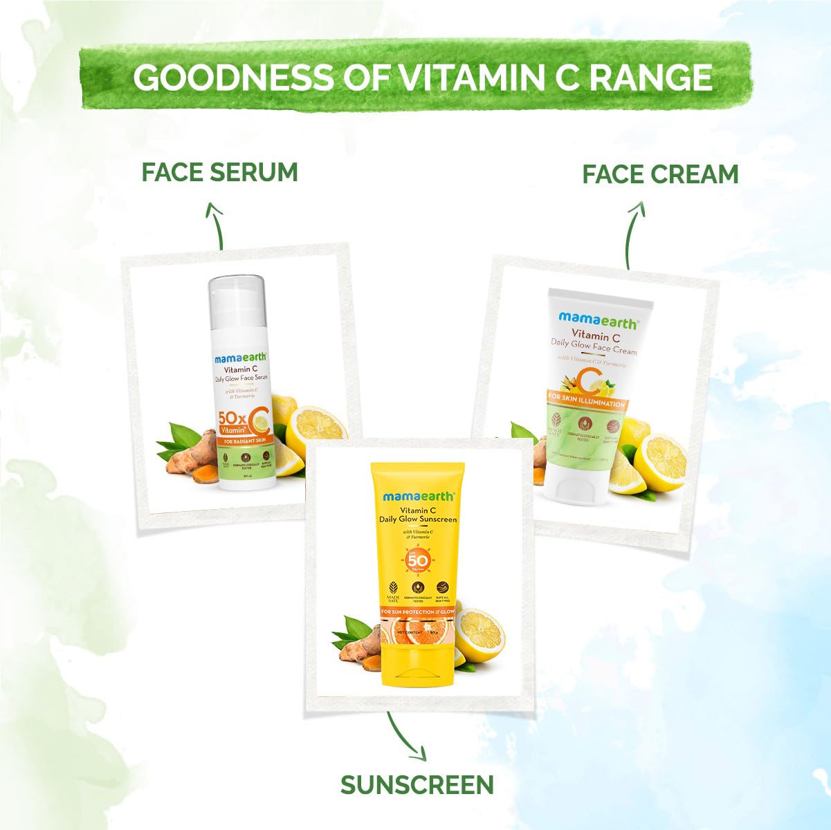 Mamaearth Daily Glow Sunscreen With Vitamin C & Turmeric|For Sun, |For All Skin Types |80 G