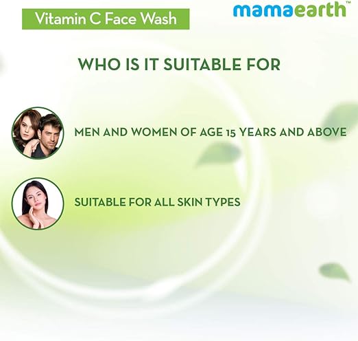 Mamaearth Vitamin C Face Wash with Vitamin C and Turmeric for Illumination Best For Dry | Oily | Sensitive | Normal Skin (100 ml)