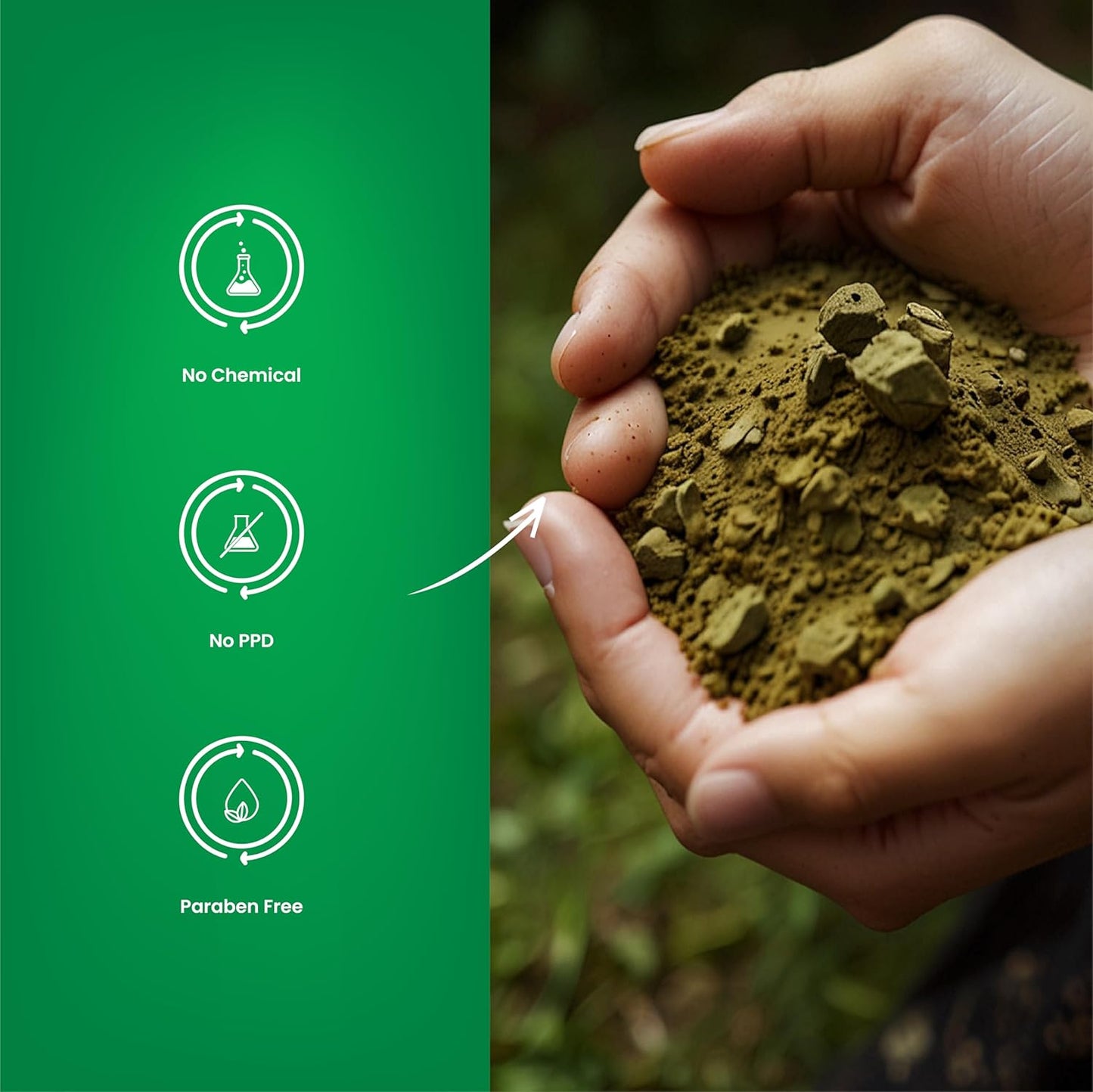 H&C Herbal Ingredients Expert Natural Henna Powder for Hair Color,  227 gm