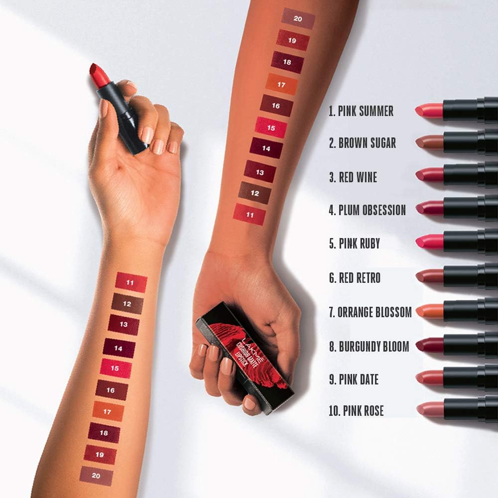 Lakme CUShion Matte Lipstick, Red Wine, 4.5 gm, Multi