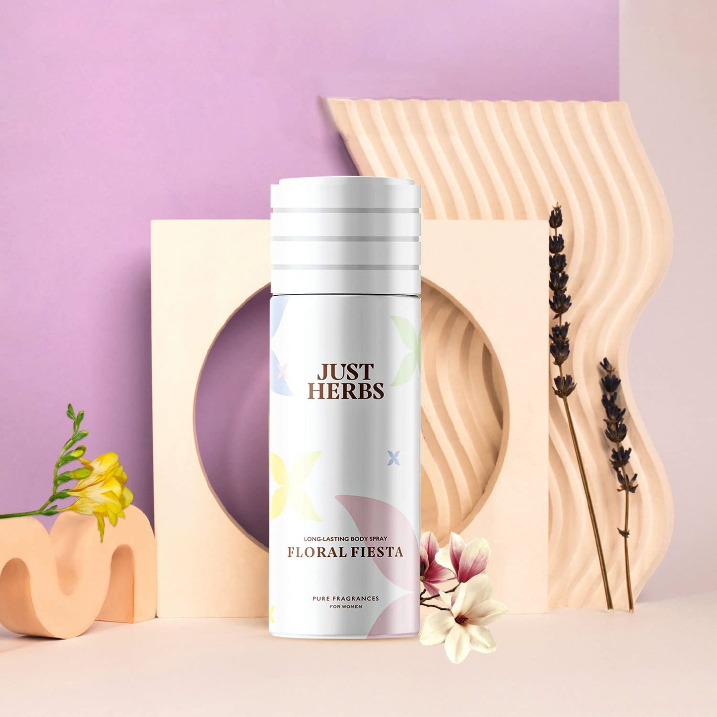 Just Herbs Long Lasting, Refreshing Body Spray 150 ml, Amber Wood