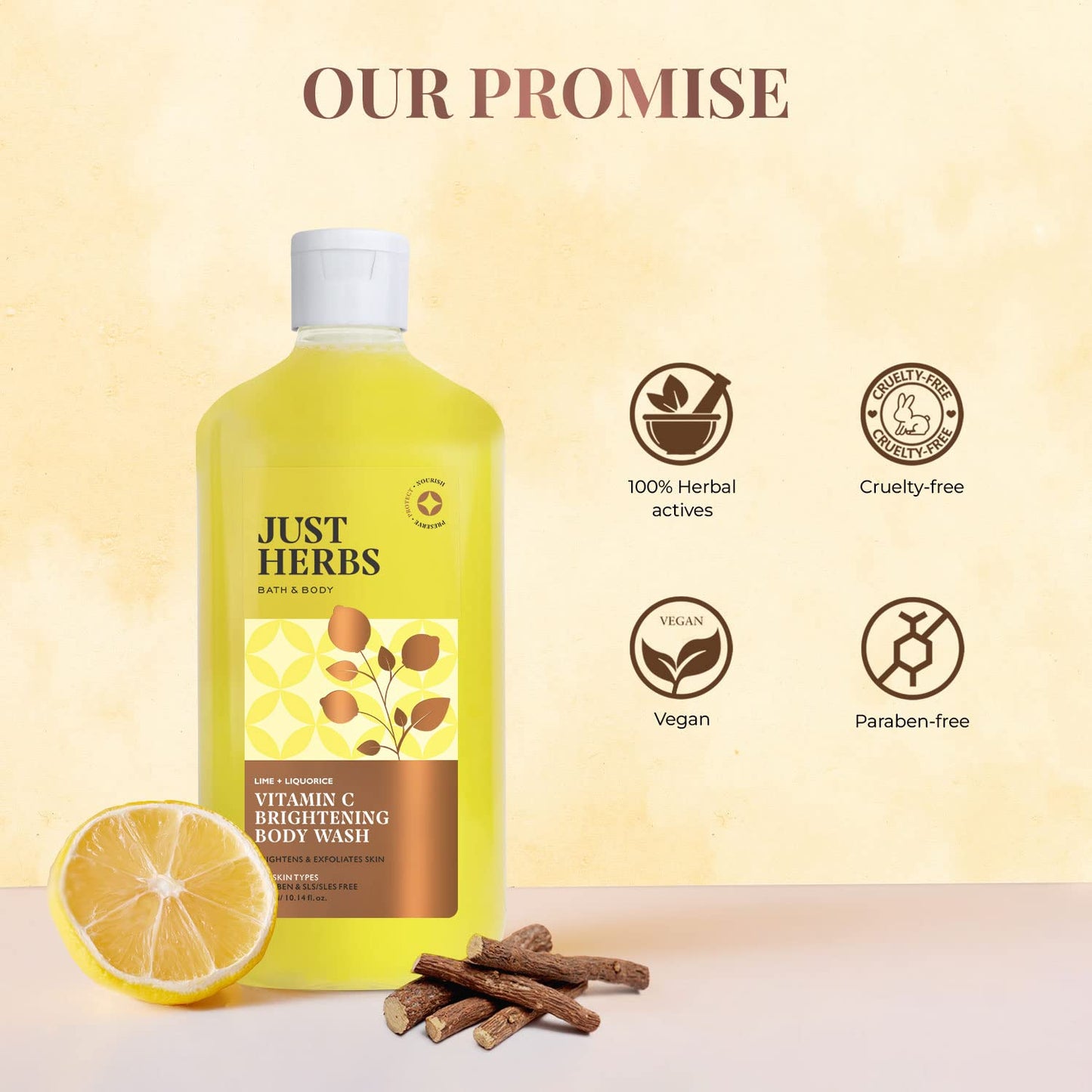 Just Herbs Vitamin C Brightening Body Wash 300 ml