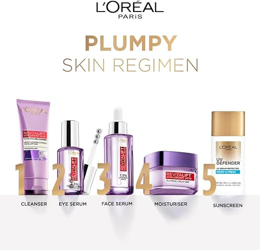L’Oréal Paris Revitalift Serum, Hydrating And Plumping, With 1.5% Hyaluronic Acid, 15ml