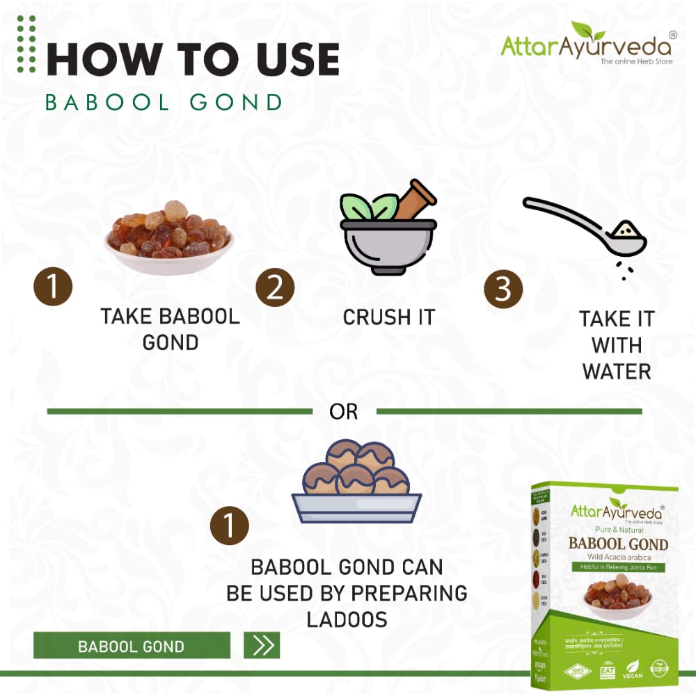 ATTAR AYURVEDA Babul Gond, Kikar Gond, Babool Gond, 250 gm