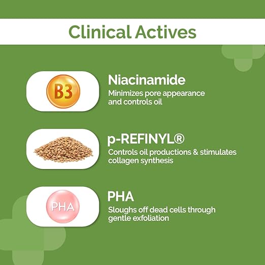 The Derma Co Pore Minimizing Daily Face Moisturizer with 3% Niacinamide 3% PHA and p-REFINYL for Open Pores - 50 g