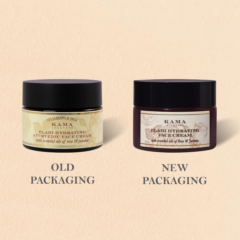 Kama Ayurveda Eladi Hydrating Ayurvedic Face Cream with Pure Essential Oils of Rose and Jasmine, 50 ml