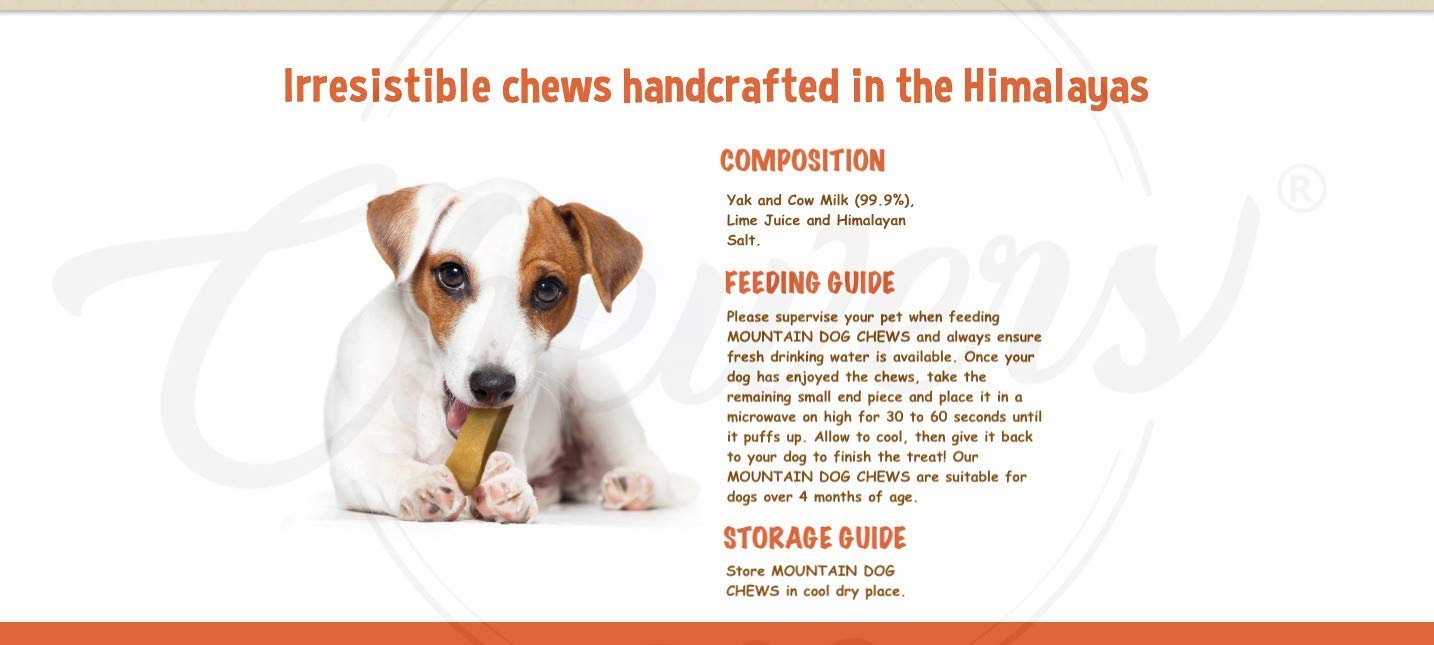 Chewers Mountain Dog Chew Himalayan Yak Milk Dental Bar, Medium Dogs, 200 gm