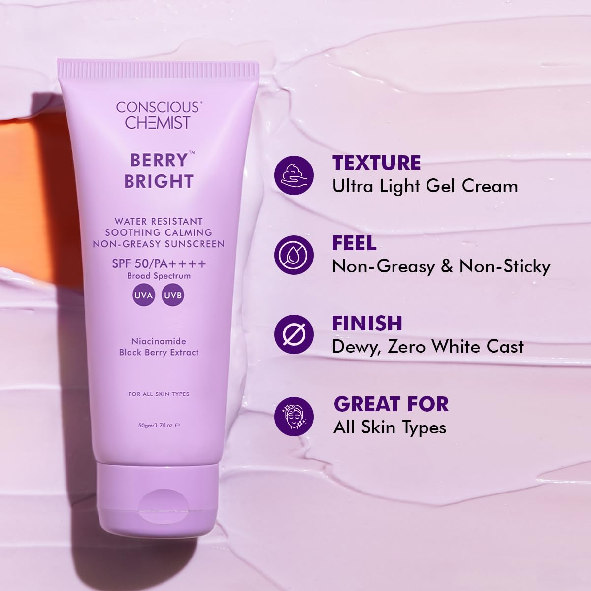 Conscious Chemist® Sunscreen SPF 50 PA++++, 150 gm