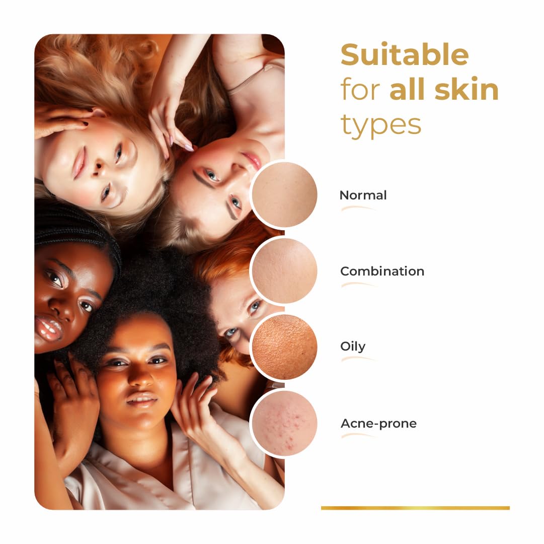 UV Doux Gold Silicone Sunscreen Gel SPF 50 PA+++|With Vitamin C & E|Broad Spectrum UVA/UVB Protection|Anti-Aging, Antioxidant-Rich, Water-Resistant Gel for Hyperpigmentation|Benzene-Free|50g