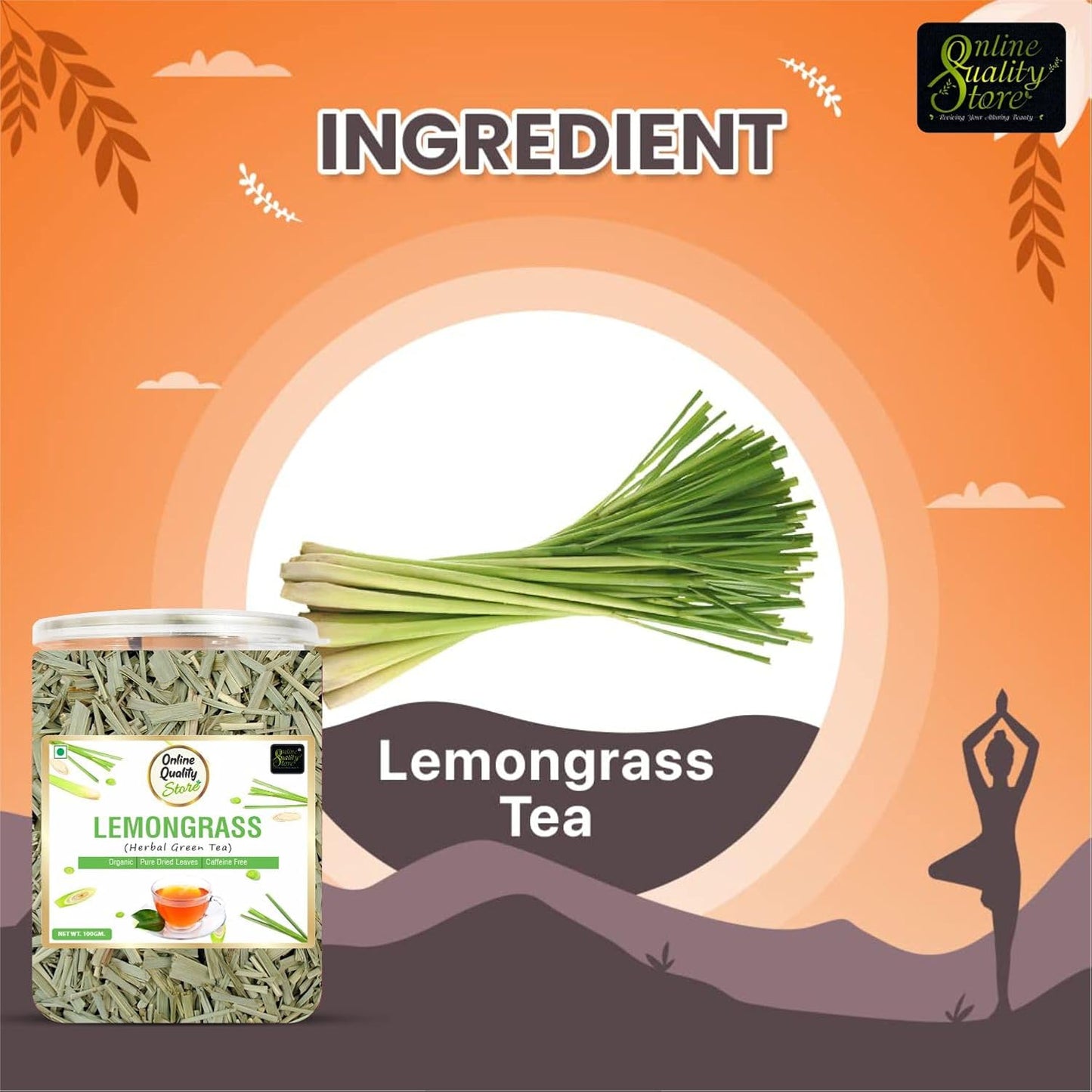 Online Quality Store Natural Lemongrass Herbal Tea - 50 gm