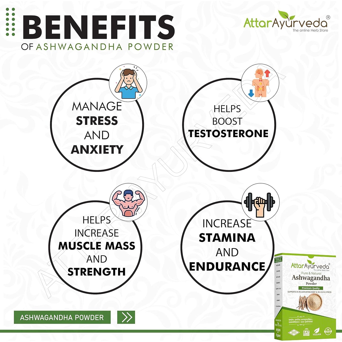 Attar Ayurveda Ashwagandha powder (250g) | Withania Somnifera