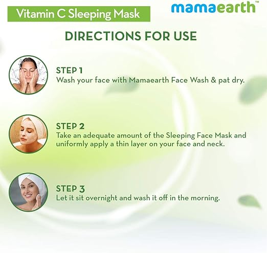 MAMAEARTH Vitamin C Sleeping Mask For Skin Illumination, 100g