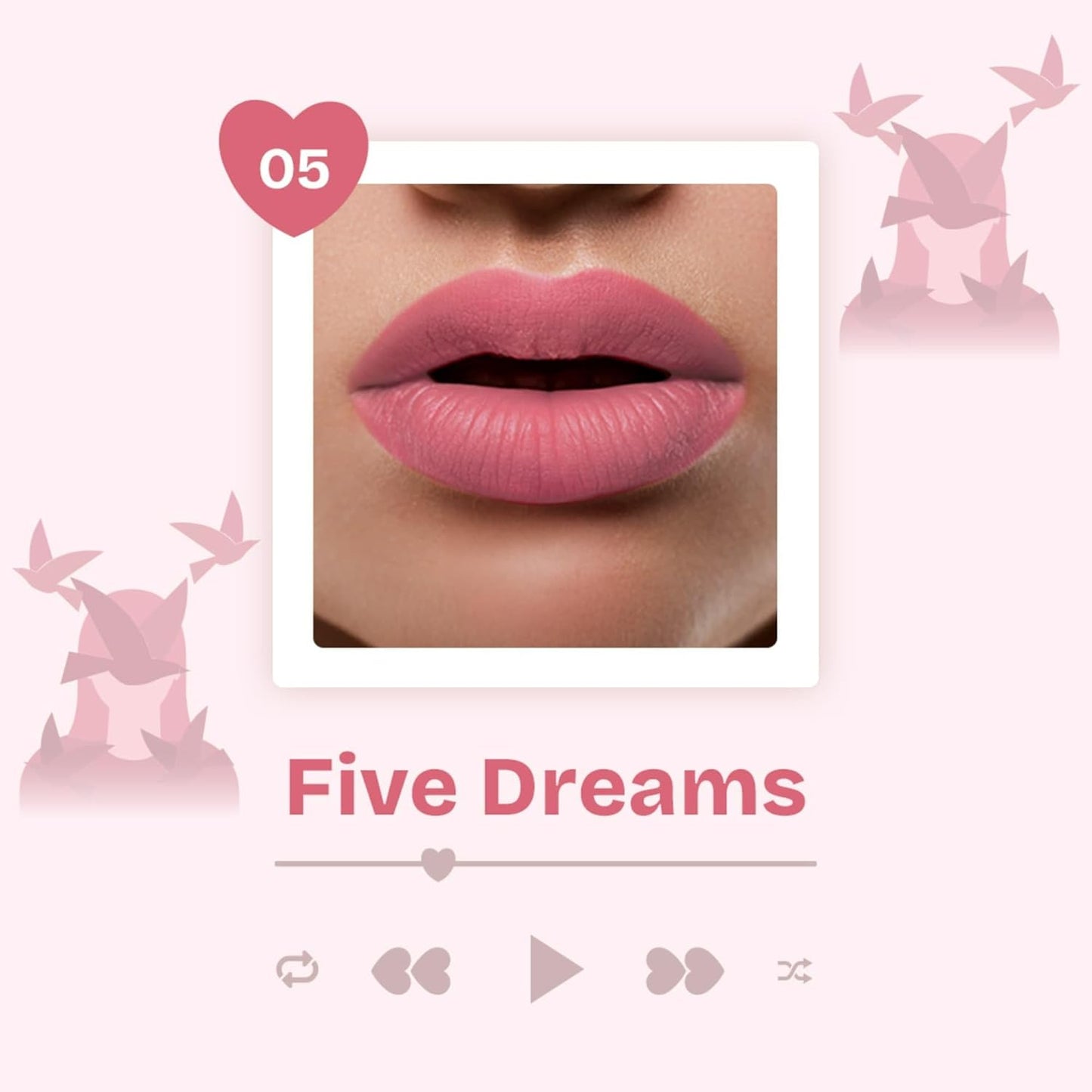 MARS Love Track Velvet Lip Tint (2.8ml) (FIVE DREAMS) | Velvet Matte Finish | Non-Sticky & Lightweight | Highly Pigmented | Comfortable Wear | 6 Flattering Shades