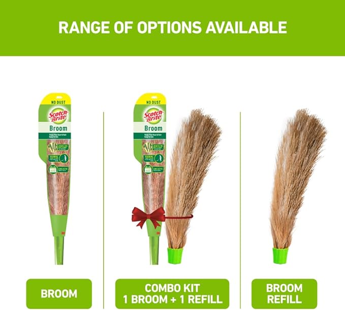 Scotch-Brite Fibre Broom (Green)