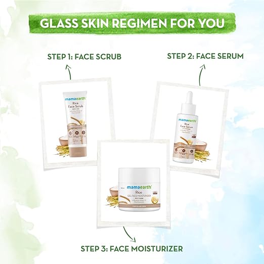 Mamaearth Rice Face Scrub For Glowing Skin, With Rice Water & Niacinamide For Glass Skin - 100g