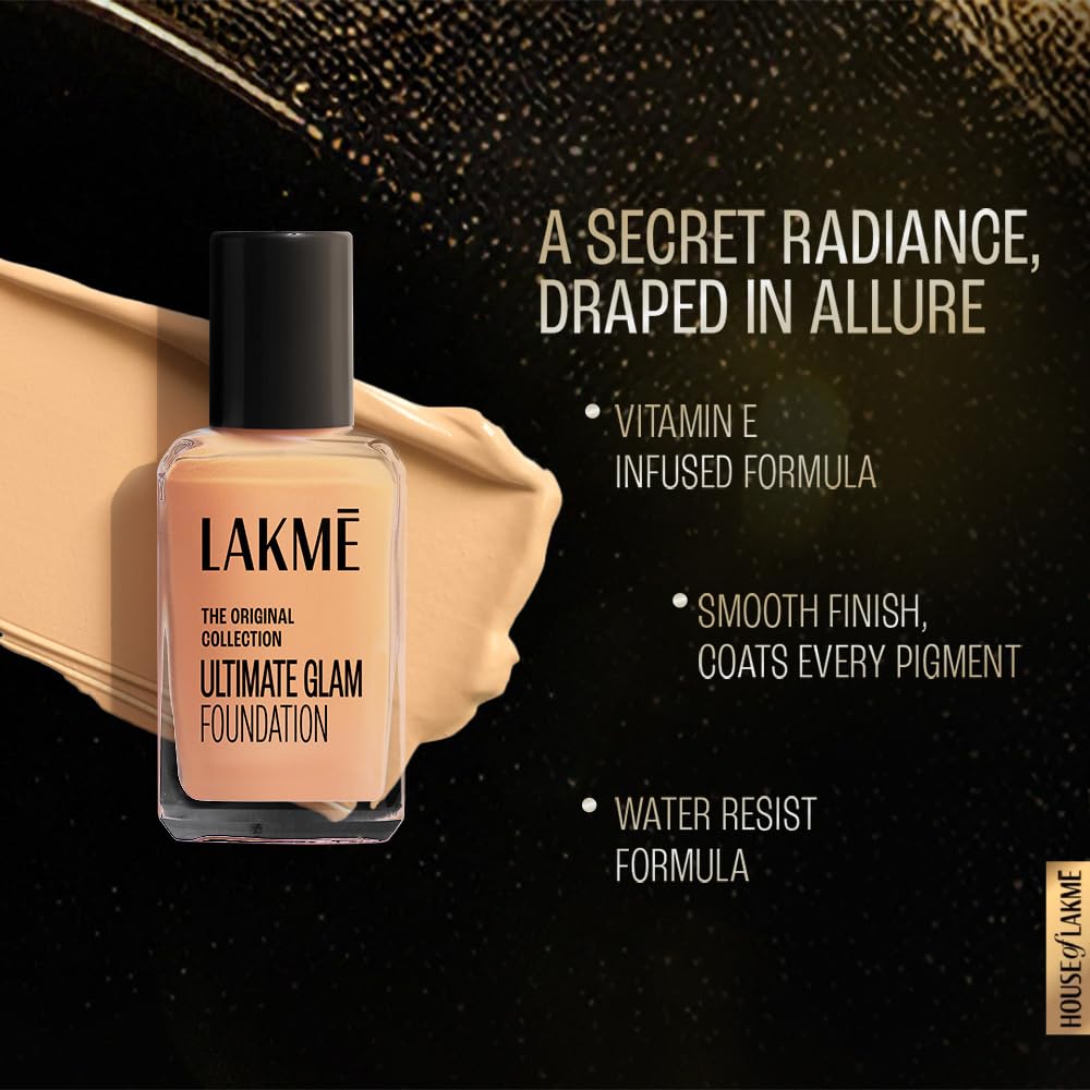 Lakme Perfecting Liquid Foundation, Pearl, Dewy Finish Glow, 27 ml