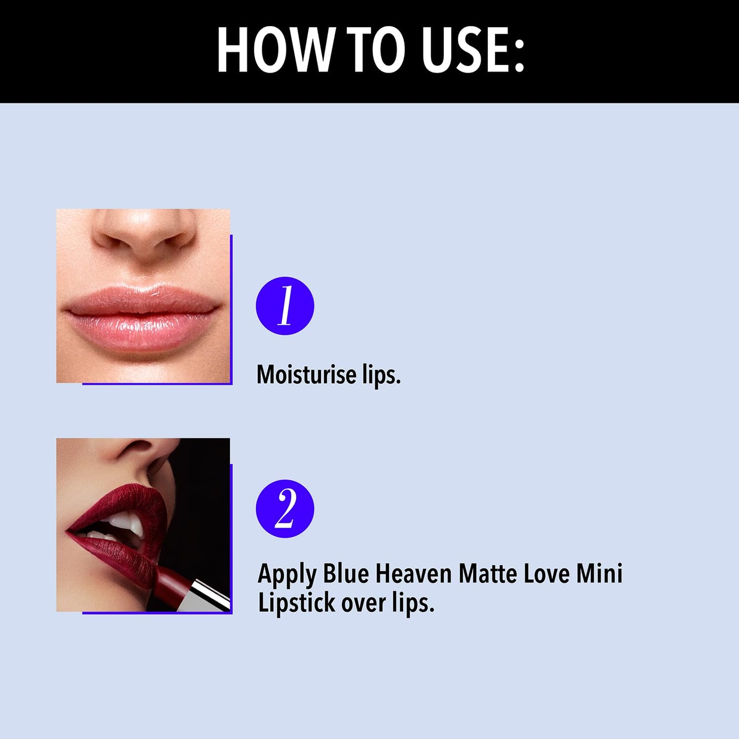 Blue Heaven Matte Love Mini Lipsticks pack of 10, Soft-Matte Finish, 13 gm