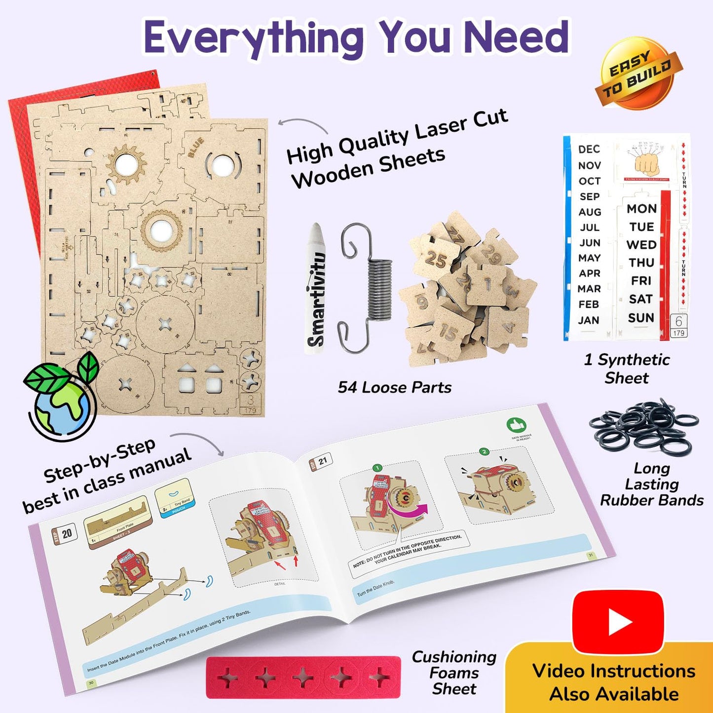 Smartivity DIY Infinity Calendar & Stationary Organizer for Kids Age 8 to 14 Years