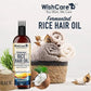 Wishcare® Fermented Rice Hair Oil - With Deep Root Applicator- Increases Strength & Promotes Growth 200ml  No Mineral Oil, Silicones Synthetic Fragrance, Multi