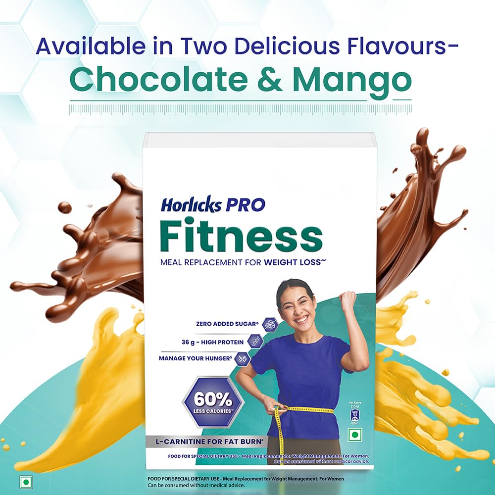Horlicks PRO Chocolate, BIB, A Meal Replacement for Weight Loss with 60% Less Calories, 400 gm